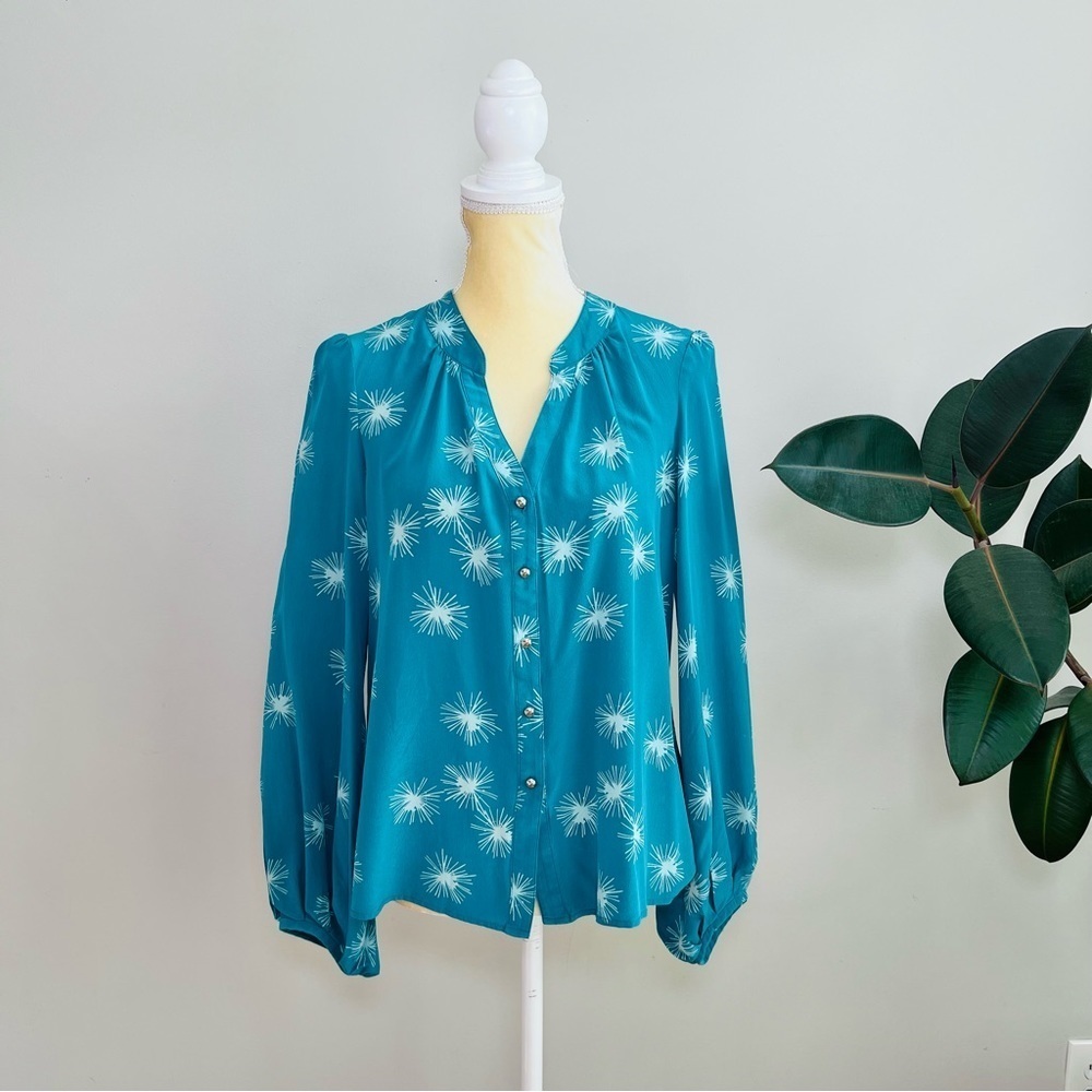 Annie Griffin printed silk blouse